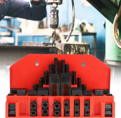 Image de 58Pcs T-Slot Clamp Kit Hardened Combined Press Plate for Lathe Milling Machine M10