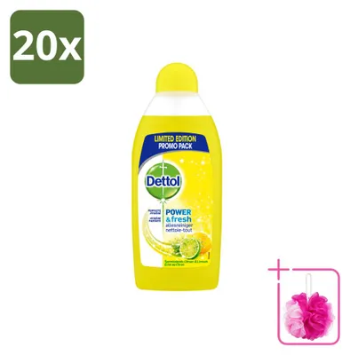 Produktbild von 20 x Dettol Power & Fresh Allesreiniger - Zitrone - 500 ml - Sparpackung - 20 Stücke