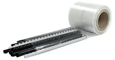 Produktbild von 1 Rolle Schlauchfolie 80mm breit 50my transparent LDPE 500 lfm.