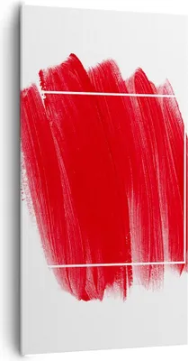 Produktbild von Bild auf Leinwand - Leinwandbild - Einteilig - Rot Farben Stück - 65x120cm - Wand Bild - Wanddeko - Wandbilder - Leinwanddruck - Bilder - Wanddekoration - Leinwand bilder - Wandbild - PA65x120-5067