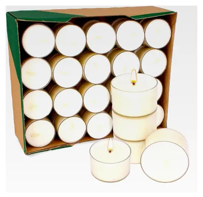 Produktbild von Wiseware Teelichter - 200 Stück Teelichte Ø 3,8 cm Höhe 2,4 cm - Nachhaltige Kerzen aus 100% Rapswachs - Geeignet für Gastronomie, Outdoor, Dekoration, Weihnachten, Windlichter und Stövchen