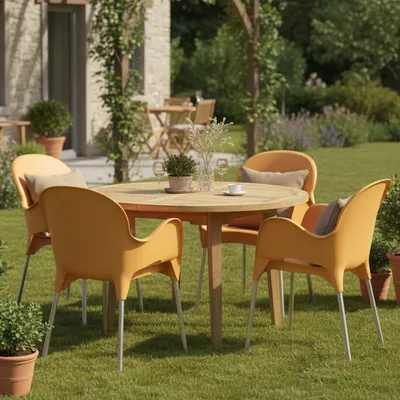 Produktbild von Raimund - Outdoor-Stuhl, Orange, 4 Stühle Italy
