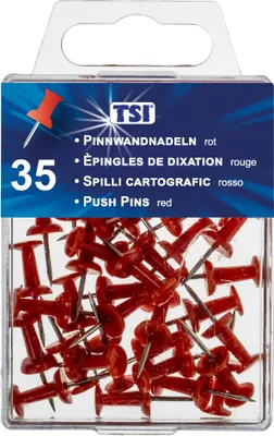 Produktbild von TSI Pinnwandnadeln, rot, 35 St.