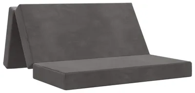 Image de Canapé-lit pliable 160 x 67 x 45 cm Gris foncé