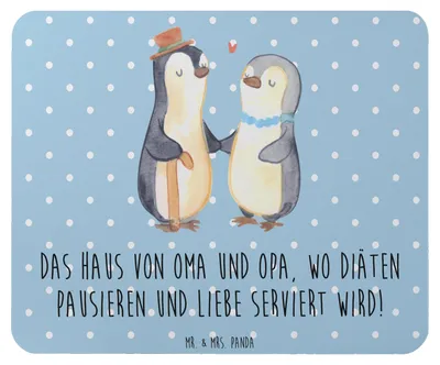 Produktbild von Mr. & Mrs. Panda Mauspad Großelternliebe - Blau Pastell - Geschenk, Diät, Enkelkinder, Familienmitglieder, Mousepad, laptop, mousematte, Liebe, Weisheit, Jubiläen