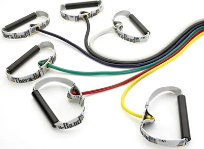 Produktbild von Thera-Band® Body-Trainer Expander-Feste Griffe Schwarz - besonders starker Widerstand