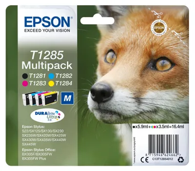 Immagine prodotto di Epson C13T12854022 Fox Cartuccia originale Multipack 4 colori