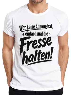 Zdjęcie produktu dla T-shirt "Dla tych, którzy nie mają pojęcia, żeby się nie odzywali", sarkastyczne, męskie, białe, rozmiar XL