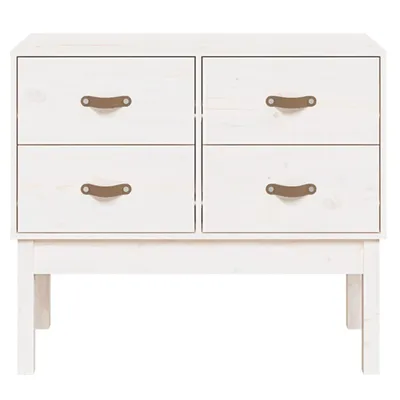 Produktbild von Cloris DesignMöbel Kommoden - Weiß Konsolenschrank Weiß 90x40x78cm Massivholz Kiefer Schlichtes6415796
