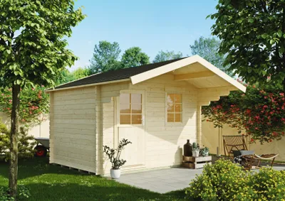 Produktbild von Gartenhaus Salem, 3,00x2,30 m, 28 mm Blockbohlen aus Fichte