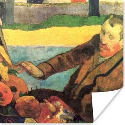 Produktbild von MuchoWow® Poster Der Sonnenblumenmaler - Vincent van Gogh 75x75 cm - Wand Dekoration