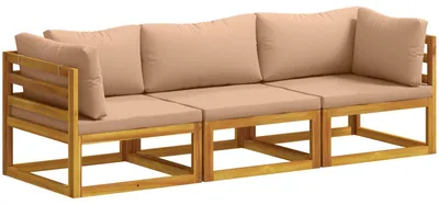 Produktbild von Sofa-Set 3 stk. Natur Massivholz Akazie