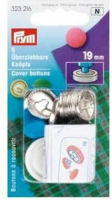 Produktbild von Prym Überziehbare Knöpfe mit Werkzeug MS 19 mm silberfarbig