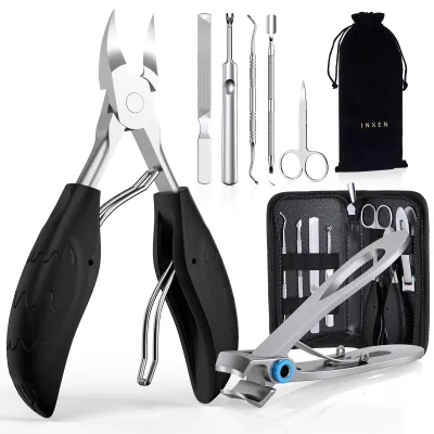 Productafbeelding van Professionele manicure-set met nagelknipper, gemaakt van roestvrij staal, geschikt voor dikke en ingegroeide teennagels