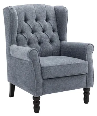 Produktbild von COLAMY Minimalistischer Design-Sessel, vereint Komfort und Stil für ein modernes Wohnambiente, Farbe Blau