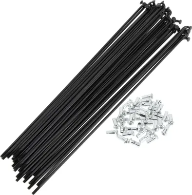 Produktbild von 1 Satz Universal-Fahrradspeichen 12G 233mm Länge Fahrradrad-Speichen-Nippel Schwarz Kohlenstoffstahl
