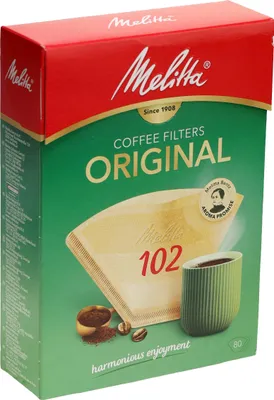 Produktbild von Melitta 102, Korb, Einweg-Kaffeefilter, Papier, Braun, Optima Timer, 80 Stück(e)