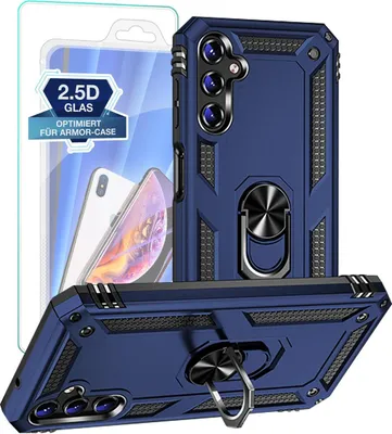 Produktbild von Armor Outdoor Hülle für Samsung Galaxy A14 5G mit 9H Displayglas Displayschutz – Farbe: Blau