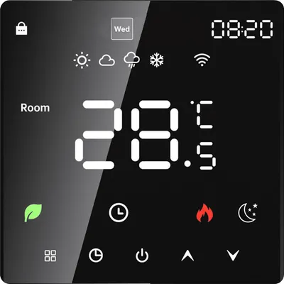 Produktbild von Digital LCD Raumthermostat Thermostat Wandthermostat Unterputz Fußbodenheizung für Warmwasserbereitung/Boiler mit woechentlich programmierbarer Funktion,Schwarz