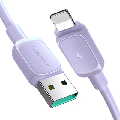 Produktbild von 1.2m Lightning Ladekabel für iPhone iPad iPod Apple TV Siri Remote verstärkte Kabelführung Datenkabel Handykabel in Violett / Lila
