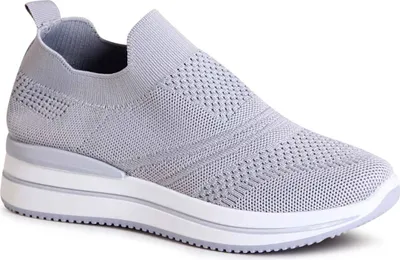 Produktbild von topschuhe24 2721 Damen Plateau Sneaker Light Slipper, Farbe:Grau, Größe:40 EU