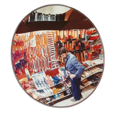 Produktbild von PROREGAL Beobachtungsspiegel aus Acrylglas mit Halterung zur Wandmontage | Spiegel-Ø 60cm | Beobachtungsabstand 7m | Starke Weitwinkelwirkung