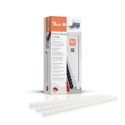 Immagine prodotto di Peach PB412-01 Peach Binderücken weiß 12mm 100er-Pack