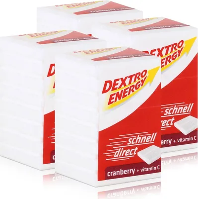 Produktbild von Dextro Energy Traubenzucker Cranberry 46g (4er Pack)