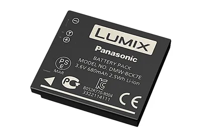 Produktbild von Panasonic DMW-BCK7, 680 mAh, 3,6 V, Lithium-Ion (Li-Ion)