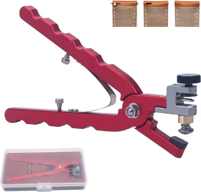 Image de Pince à bracelets de montre - Outil de réparation de bracelets - Ajustement des bracelets - Perforation précise - 155 mm - Rouge
