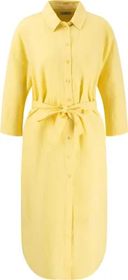 Produktbild von Fynch Hatton 3/4 Sleeve Linen Mix Kleid Mit 3/4-ärmeln Gelb 44 Frau Gelb 44