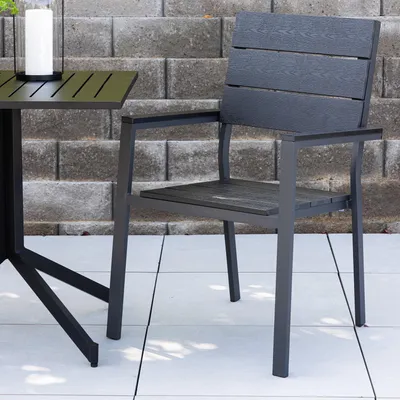 Produktbild von home24 Gartenstuhl - Schwarz - Aluminium - 58 x 90 x 60 cm