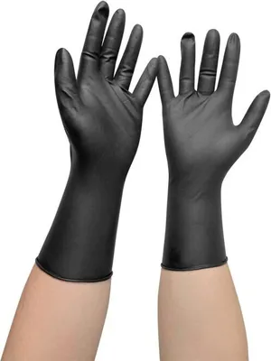Produktbild von Vinylhandschuhe small schwarz, 100 Stk./Pkg.