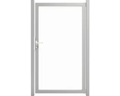 Produktbild von Einzeltor GroJa Belfort ohne Pfosten Rahmen Aluminium 100 x 180 cm Klarglas