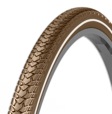 Produktbild von Fahrradreifen 47-662 ETRTO braun mit Reflexstreifen und 3,5 mm Pannenschutz