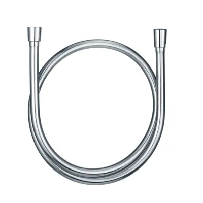 Image de Kludi SUPARAFLEX ARGENT, flexible de douche, L = 1250 mm, effet métallisé, écrous coniques, chrome, 1 pièce.