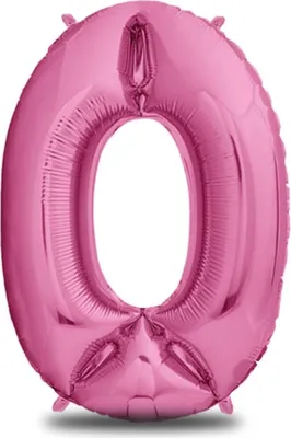 Produktbild von Zahl Luftballon XL 75CM Nummer Folienballon Pink 0