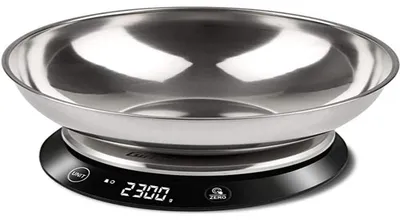 Küchenwaage 5 kg, Edelstahl, LCD-Display, Tara-Funktion
