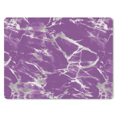 Produktbild von MuchoWow® Mauspad Mousepad Violett - Weiß - Marmor - Muster 23x19 cm - Mousepads - Maus Mat - Pad - Mausunterlage - Schreibtischunterlage - Mauspad