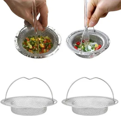 Produktbild von Duscheinfallsieb Set, Edelstahl, 2-teilig, für Küchenbecken und Waschbecken