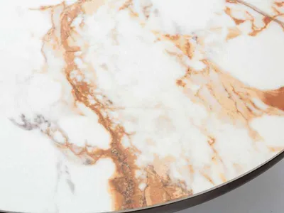 Image de Lot de 2 tables avec plateau en marbre et métal