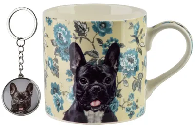 Immagine prodotto di Contenitore Noya Kubek Z Breloczkiem, capacità 380 ml, dimensioni 9x13x9 cm, design Bulldog Francese