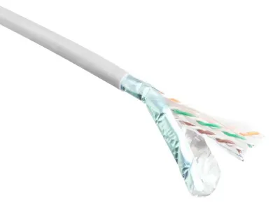 Immagine prodotto di Cavo di installazione solido ACT Cat 6 F/UTP, PVC, CPR euroclasse ECA, 24AWG, grigio 305 metri C6 F/UTP SOLID PVC ECA GY 305M (FS6003)