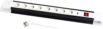 Produktbild von LogiLink LPS207, 3 m, Schwarz, Weiß, 250 V, 50 Hz, 3500 W