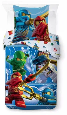 Immagine prodotto di Set di lenzuola per bambini Lego Ninjago, composto da un lenzuolo da 100x135 cm e un lenzuolo da 40x60 cm