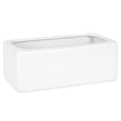 Obrázok produktu pre Keramický kvetináč biely lesklý 24,5 x 12,5 x 9,5 cm