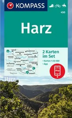 Produktbild von KOMPASS Wanderkarten-Set 450 Harz (2 Karten) 1:50.000
