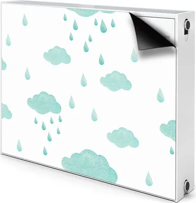 Produktbild von Magnet Heizkörper-Abdeckung Verkleidung Abdeckung Heizkörperabdeckung 110x60 cm  - Wolken, regnerisch