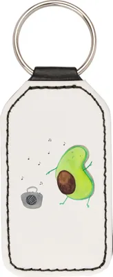 Produktbild von Mr. & Mrs. Panda schlüssel anhänger Avocado Tanzen - Weiß - Geschenk, Fröhlich, für, Musik, schlüsselbund, Schlüsselanhänger, Singen, Taschenanhänger, Mit Spruch, Party