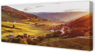 Immagine prodotto di Stampa su tela, dimensioni 125x50 cm, opera d'arte da parete, Germania, Waldtal